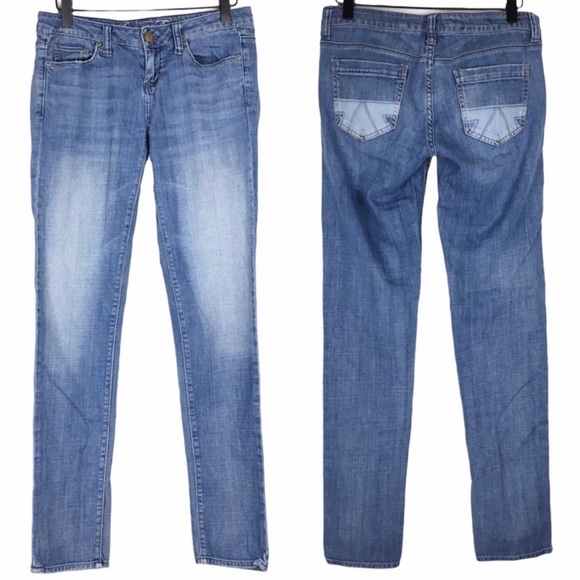 American Eagle Outfitters Denim - AMERICAN EAGLE Jeans Skinny Slim Low Rise Y2K Patchwork Boho Denim 4 Regular